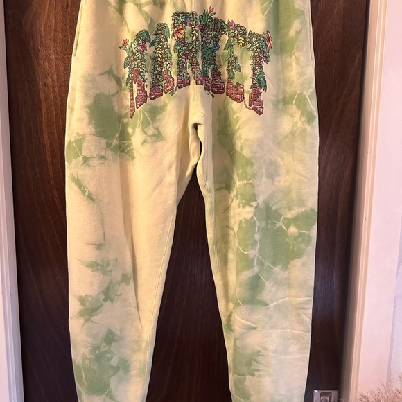 Market Studios, Men's Green/Yellow Tie-Dye Sweatpants, Size Medium - Picture 1 of 9
